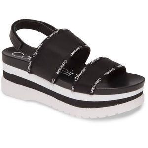CALVIN KLEIN PLATFORM SANDALS 🖤